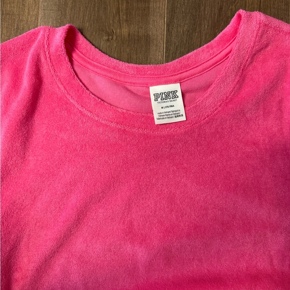 PINK Victoria's Secret Bright Pink Ruched towel dress - Picture 5 of 6